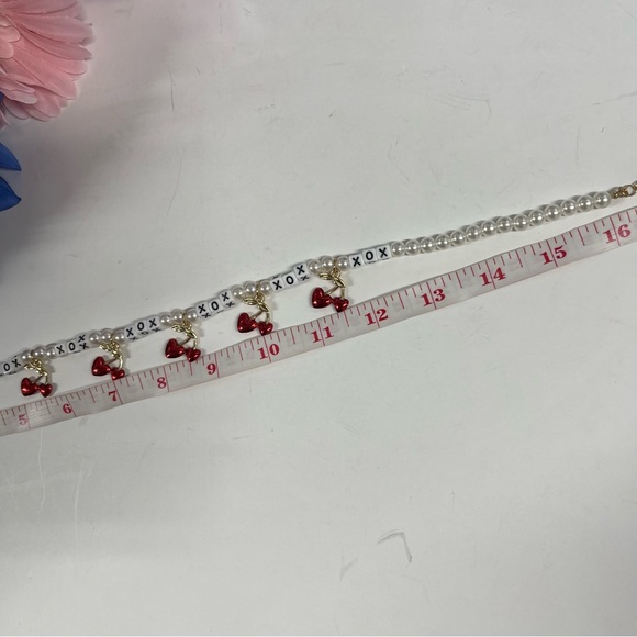 šAUTH SET BETSEY CHERRIES XO NECKLACE & EARRINGS - Picture 8 of 10